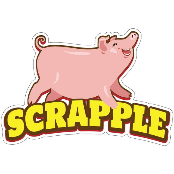 Scrapple 8" Decal Concession Stand Food Truck Sticker