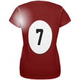 thumbnail image 2 of Halloween Billiard Pool Ball Seven Costume Womens T Shirt, 2 of 2