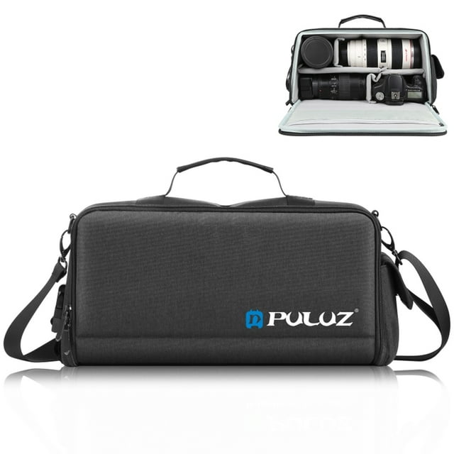 Mochila PULUZ PU5016B Camera Sling Bag Bolsa de cámara a prueba de golpes Bolsa de hombro de gran capacidad para DSLR / SLR / Cámara sin espejo Estuche de cámara plegable con divisores extraíbles PULUZ Mochila