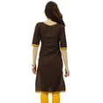 thumbnail image 5 of Phagun Indian Womens Solid Brown Kurti Cotton Tunic Regular Straight Kurta - 22, 5 of 7
