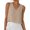 488#Khaki, variant on Womens Linen Crop Tank Tops 2026 Spring Summer Beach Sleeveless Tops Light Gray L