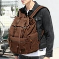 thumbnail image 3 of Neinkie Travel Backpack Convertible Duffel Zipper Closure Adjustable Shoulder Strap Strong Load Bearing Multiple Pockets Large Size Men Canvas Vintage Backpack for School, 3 of 9