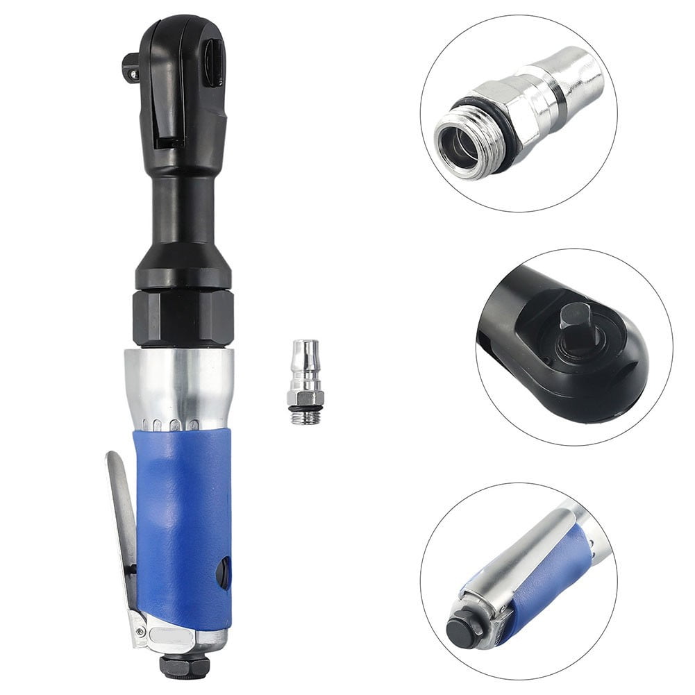 1/4 3/8Inch 90 Degree Pneumatic Air Ratchet Wrench Powered Ratchet Impact-Socket Wrench Power Right Angle Spanner Tools A Fangkenuo