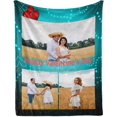 thumbnail image 4 of Custom Blanket with Photos and Text Customized Blanket Personalized Flannel Throw Blankets for Adult Kid Birthday Christmas Halloween Mothers Fathers Valentines Day Gift. (5 Photos, 48X32inch), 4 of 6