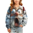 thumbnail image 2 of LWFFDAW Boys Girls Christmas Crewneck Sweatshirt Santa Claus Print Long Sleeve Oversized Sweatshirt Lightweight Loose Fit Comfy Casual Fall Sweatshirts, 2 of 9