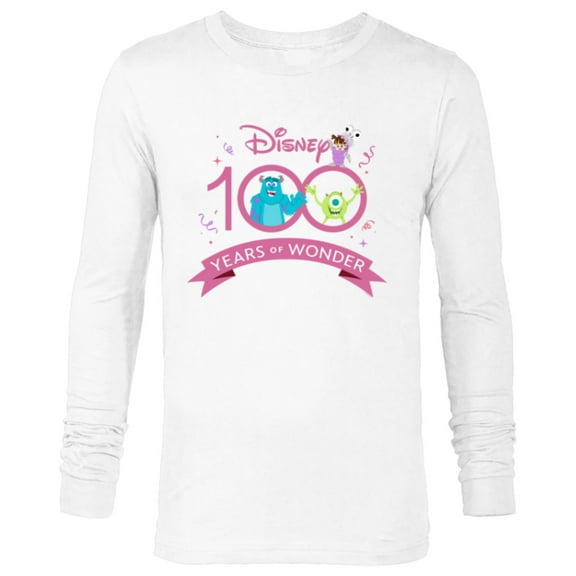 Disney 100 and Pixar’s Monsters Inc 100 Years of Wonder D100 - Long Sleeve T-Shirt for Men - Customized-White