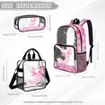 thumbnail image 4 of DISNIMO Clear Backpack for School, Axolotl Cherry Blossom Print 3 Pcs Heavy Duty Large Clear Backpack with Lunch Box & Pencil Bag for Kids Girls, See Through PVC Bookbag, 4 of 5