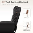 thumbnail image 6 of Hawsaiy Criss Cross Office Chair with Flip-Up Arms, Ergonomic Cross Legged Desk Chair, PU Leather Executive Computer Chair, 135° Reclining Plush Cushion, Pet-Friendly, Black, 6 of 11
