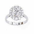 thumbnail image 3 of 1.63CT Round Brilliant Cut IGI Certified Lab Grown Diamond 4 Prong Wedding Ring, Halo Style Engagement Ring, Anniversary Gift Ring For Women, 3 of 5