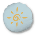 thumbnail image 1 of Hand Painting Yellow Sun Sunshine Round Throw Pillow Home Decoration Cushion, 1 of 3
