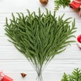 thumbnail image 3 of ZULAR 24Pcs Norfolk Pine Branches Stems 13.5"Artificial Pine Needles Sprigs Norfolk Pine Garland Accessories Vase Fillers Winter Fake Christmas Tree Picks Greenery Sprays for Diy Wreaths, 3 of 7