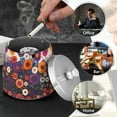 thumbnail image 4 of Yayeee Ashtray with Lid for Cigarette Smokeless Stainless Steel Home Ash Holder, Purple Flowers, 4 of 7