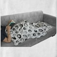 thumbnail image 6 of Geometric Circle Soft Flannel Fleece Throw Blanket, Abstract Various Round Pattern with Reflections in Minimalist Design, Cozy Plush for Indoor and Outdoor Use, 50" x 60", Black White, by Ambesonne, 6 of 6