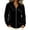 &110-Black, variant on Women's Velour Fashion Hoodies Full Zip Long Sleeve Casual Jacket with Pockets