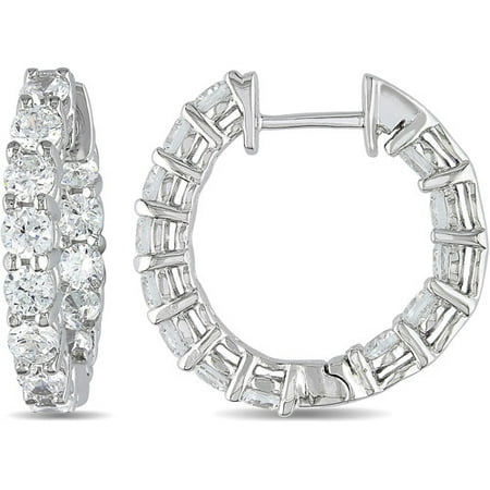 3-7/8 Carat T.g.w. Cz Sterling Silver Ho