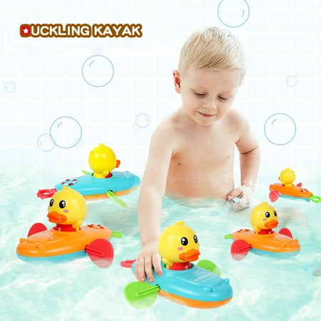 Fymall Baby Bath Toy Animal Ducks Rowing Boat Water Floating Shower (Best Duck Boat On The Market)