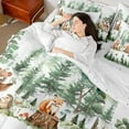 thumbnail image 2 of Manfei Woodland Wildlife Bedding Sets King Size, Bear Deer Bed in a Bag King size, Rustic Animal Reversible Comforter Sets with Sheets, Super Cozy Bedroom Decor, 7 Pieces, 2 of 6