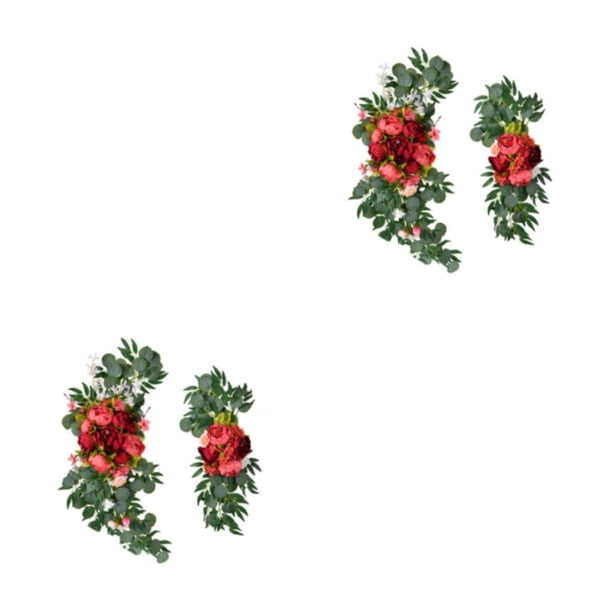 Kit de flores artificiales Toystoory Peonía realista Signo de bienvenida 80cm Rojo 2Conjunto