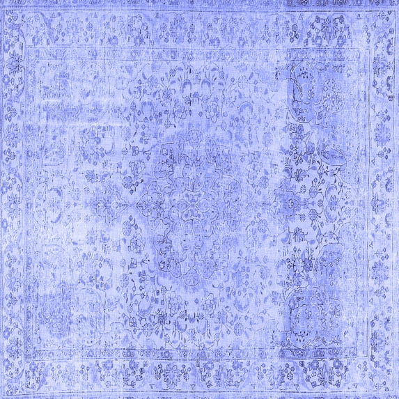Ahgly Company Indoor Square Persian Blue Traditional Area Rugs, 5' Square