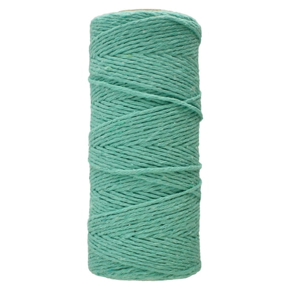 White Lion Macramé Cord – Cotton Rich Macrame Rope, 1 mm, 300 Feet, Aqua Color, Yarn for Wall Decor, Crochet, Gift Wrapping, Wall Hanging, Plant Hangers, Handmade Crafts, Knitting