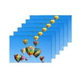 thumbnail image 4 of MKHERT Rainbow Hot Air Balloons Flying in The Sky Placemats Table Mats for Dining Room Kitchen Table Decoration 12x18 inch,Set of 6, 4 of 4