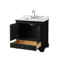 thumbnail image 3 of Wyndham Collection Deborah 36" Wood & Metal Single Bathroom Vanity in Espresso, 3 of 5