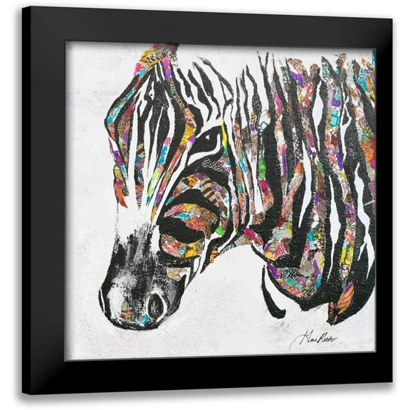 Ritter, Gina 12x12 Black Modern Framed Museum Art Print Titled - Safari Collage I