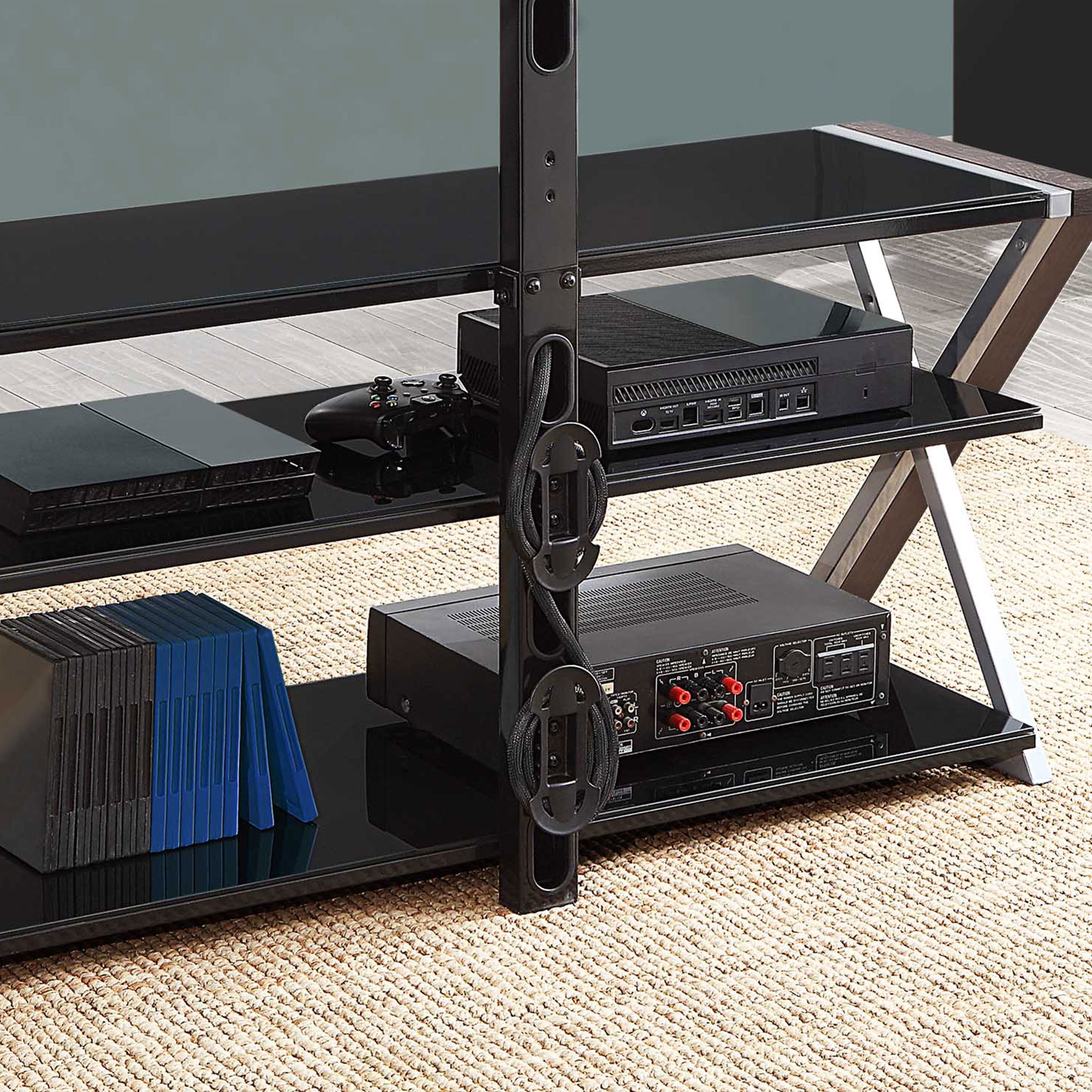 Whalen Xavier 3-in-1 Television Stand, Brown photo 6