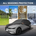 thumbnail image 2 of Funda de coche única Bargains película de aluminio cubierta exterior para todo clima protección impermeable con cremallera en la puerta del conductor negra para Hyundai Ioniq 6, 2 of 7