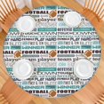 thumbnail image 2 of Football Terms and Icons Pattern Round Fitted Tablecloth with Elastic Edge,Dining Table Cover Waterproof,Outdoor Round Tablecloth for Camping,Dining,Indoor and Outdoor, 2 of 7
