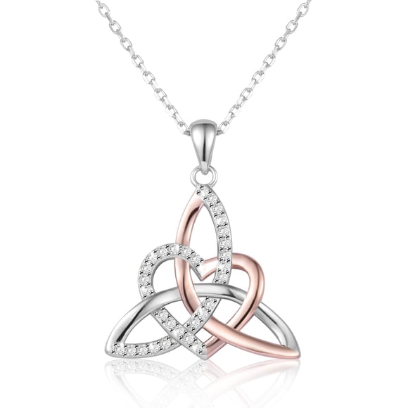 Collar MONBO Celtic Trinity Knot 925S de plata para mujer