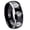 Black 2 Tone Polish Edge, variant on Carbide Marines Sergeant Concave Black Tungsten Men Ring 10MM
