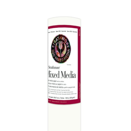 Canvas Fine Art Paper - Strathmore Fine Art Paper Roll, 400 Series, Mixed Media, 42 x 8 yds., 90 lb.