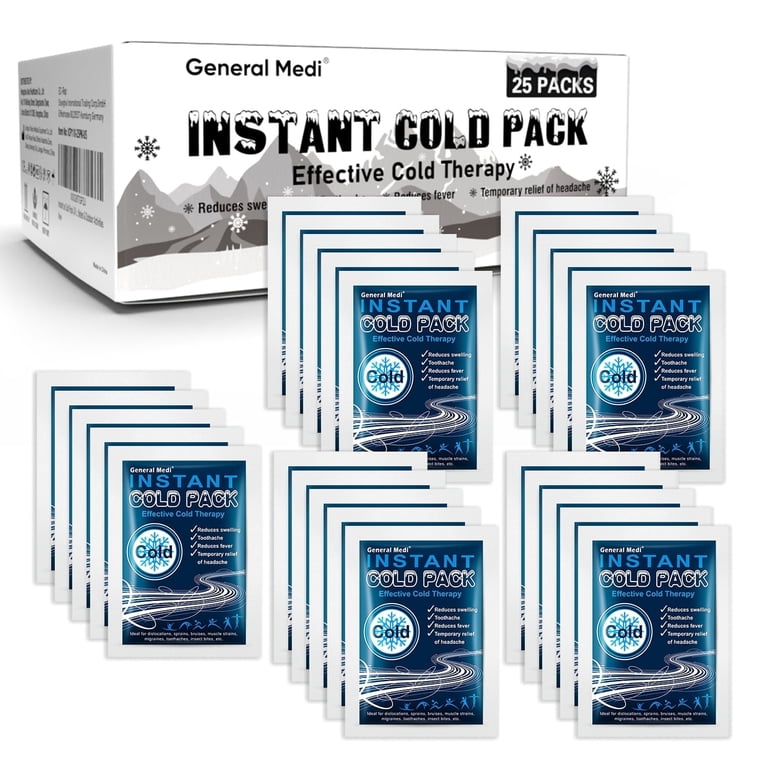 General Medi Instant Ice Cold Packs, 25-Pack Disposable photo 1
