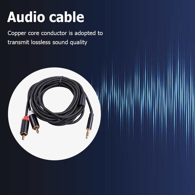 Cable RCA HiFi Estéreo 2RCA a Cable de audio de 3,5 mm Cable divisor AUX Y (300 cm)