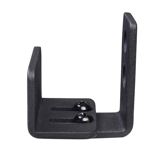 Adjustable Floor Guide for Sliding Barn Door, U Shape Floor Guide, Unbranded Wall Mount Bottom Hardware System for Closet Bypass Doors TV Stand, Black