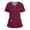 wine, variant on Medical Scrub Set for Women, Modern V-Neck Scrub Top & Jogger Scrub Pants with Multi Pockets Professionals Soft Stretch Athletic Nursing Uniform Workwear (Blue)