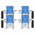 thumbnail image 1 of Sillas Plegables para Camping Pesca Playa y Exteriores de Lona Impermebale con Porta Vaso Ligera - Sillas para Exterior Ergonomica con Estructura de Acero y Funda Transportadora Set 4 Sillas, 1 of 7