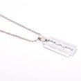 thumbnail image 2 of Favorite Stainless Steel Razor Blade Pendant Fashion Ball Chain Necklace S AL, 2 of 9