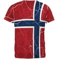 thumbnail image 2 of Distressed Norwegian Flag All Over Mens T Shirt Multi 2XL, 2 of 2