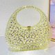 thumbnail image 3 of Bolso de lujo de acrílico transparente para mujer, bolso de noche con brillantes diamantes de imitación, bolso de concha en forma de media luna, 3 of 5