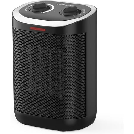 1500W Space Heater, Portable Ceramic Small Space Heater for Indoor Use, Overheated & Tip-Over Safety Protection, Personal Space Heater with Thermostat for Desk, Office, , and Room Use