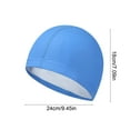 thumbnail image 4 of Unisex Swim Caps, Waterproof Swim Cap, Large Adult Coating Unisex Hair and Ear Protection, Non Tightening Swim Cap, Bathing Cap Non-Slip Swim Hats for Men Women, 4 of 5