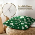 thumbnail image 3 of St. Patrick''s Day Pillowcovers Green Lucky Clover Throw Pillow Covers Lucky Shamrock Cushion Case for Sofa Home Decor Bedroom Living Room Outdoor 16x 16 Inches Set of 2 Spring Pillow Covers, 3 of 6