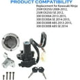 thumbnail image 3 of ALL-CARB Ignition Switch Lock Key Fuel Gas Cap Replacement for Kawasaki Ninja 2008-2012 250R EX250J, 3 of 6
