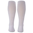 thumbnail image 2 of MDR Diabetic Over the Calf Length Crew Socks (12 Pair Pack) Seamless Cotton Blend Made in USA (White, 10-13), 2 of 4