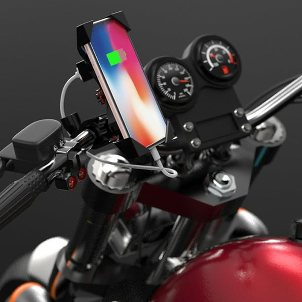 Fashionhome anti-dérapant anti-vibration vélo support pour téléphone  verrouillage automatique moto Smartphone support téléphone portable support  miroir 