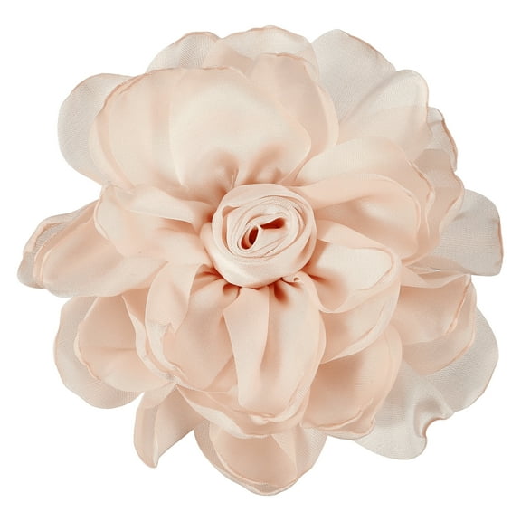 Flowers Hair Clips, Satin Rose Brooch Pin, Floral Brooch Hairpin for Women Wedding, Dark Beige
