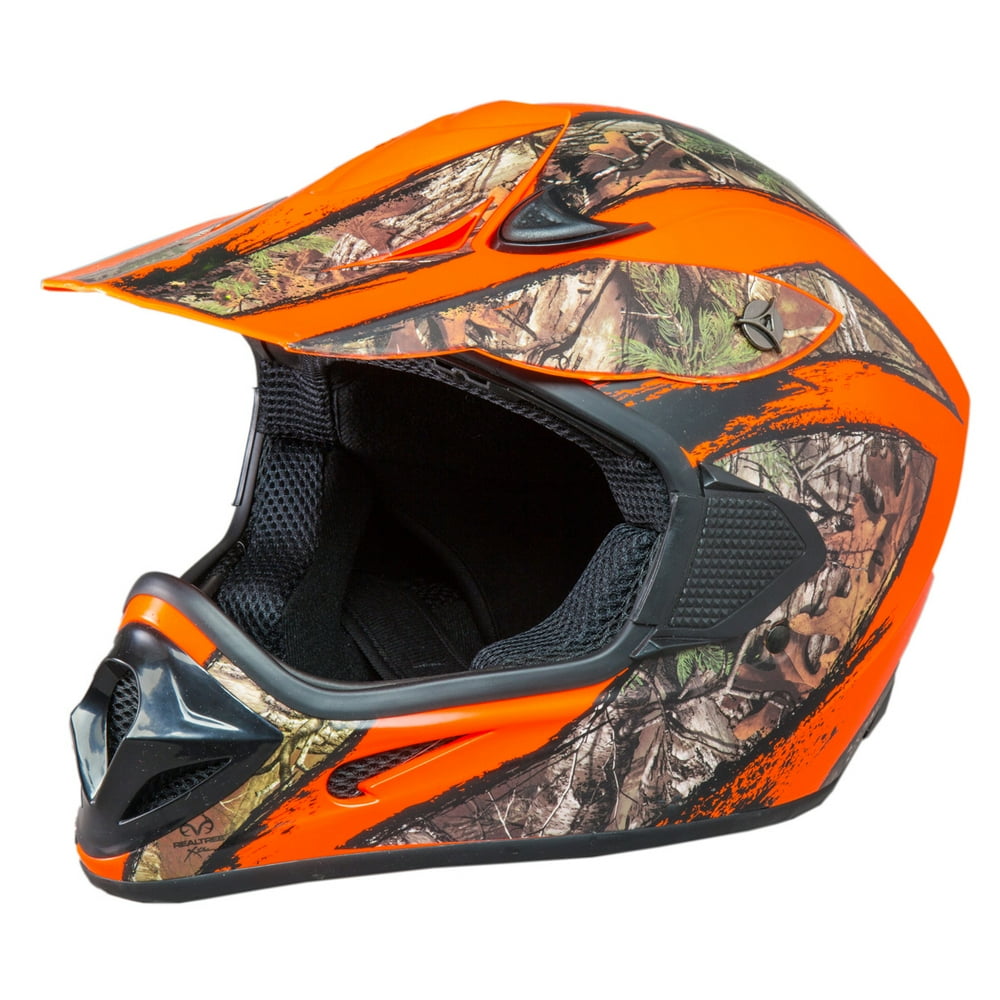 Fuel, SH-OR97C5, Adult MX / ATV Helmet Realtree Xtra Camo - Orange