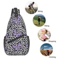 thumbnail image 5 of Lsque Purple Butterflies Pattern Cross Chest Bag Diagonally – Premium Durable Front Chest Sling with Adjustable Padded Strap, High-Capacity Storage, 5 of 8